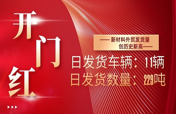 起步即是沖刺！新材料公司外貿單日發貨量創歷史新高